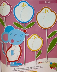 Topolino con fiori