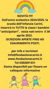 Novita' iscrizioni 2024/25