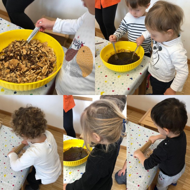 Gnam gnam!! ☺ Bambini divezzi cucinano il salame di cioccolato! 🍫🍫